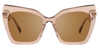 Feliciana - Cat Eye Champagne Sunglasses | Vooglam Angle View