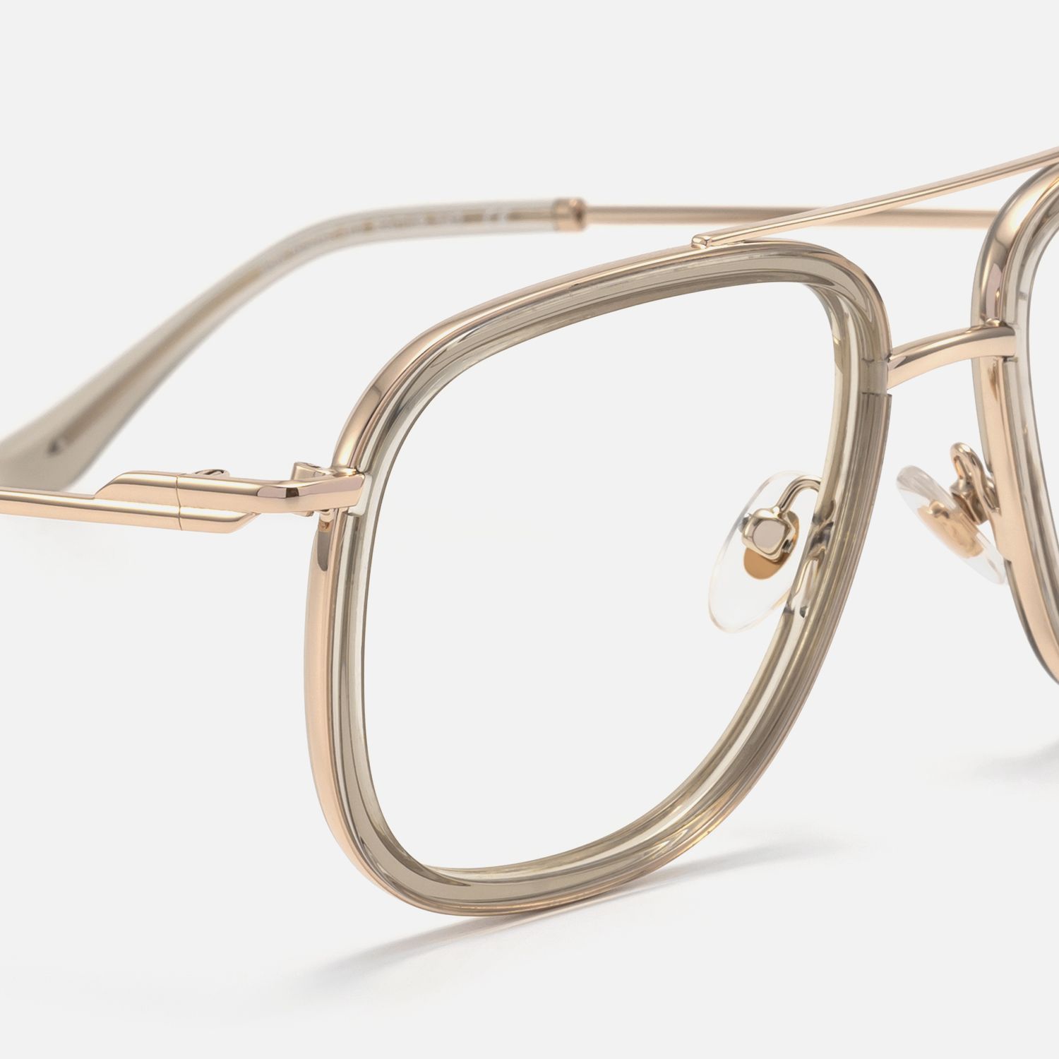 Breeze - Aviator Silver Eyeglasses | Vooglam Design Details