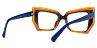 Fahari - Butterfly Blue/Orange Eyeglasses | Vooglam Side View