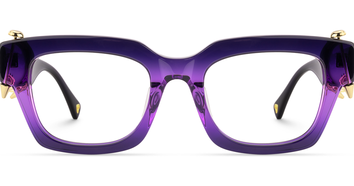 Avery Purple Acetate Oversized Square Sunglasses Metal Temples by Sanctuary LE Avery Blush – KOMONO main image 2