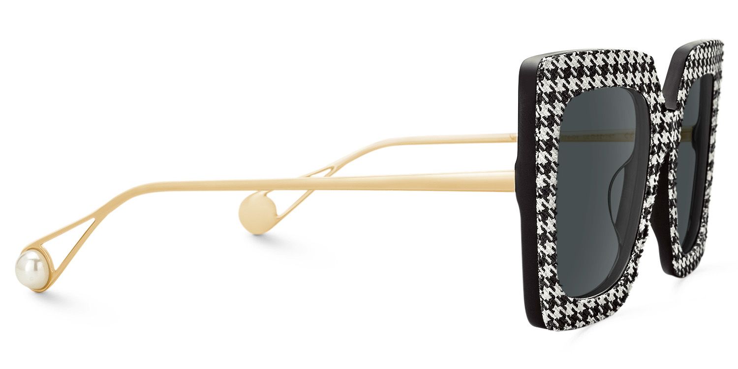 Faustus - Square Pattern Sunglasses | Vooglam 4