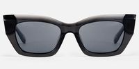 Velora - Cat Eye Grey Sunglasses | Vooglam Angle View