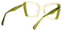 Russell - Square Green Eyeglasses | Vooglam Side View
