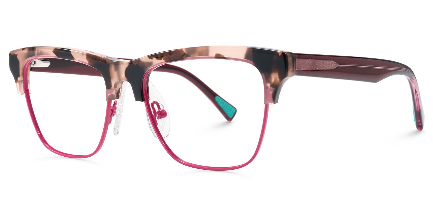 Polka - Square Tortoise Eyeglasses | Vooglam Front View