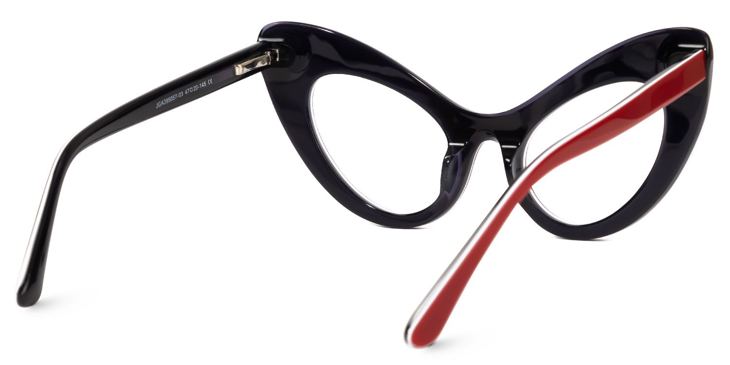 Danesha - Cat Eye Red Eyeglasses | Vooglam Side View