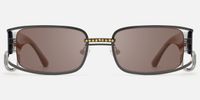 Riff - Rectangle Grey Sunglasses | Vooglam Angle View