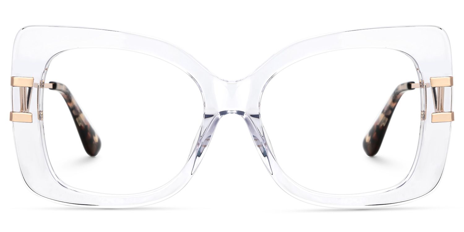 Iakopa - Square Crystal Eyeglasses | Vooglam Angle View