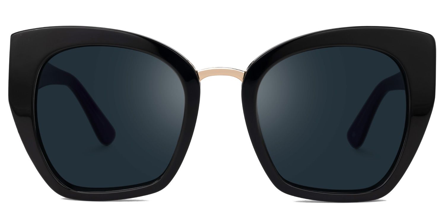 Dandelion - Cat Eye Black Sunglasses | Vooglam Angle View