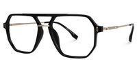 Ebenezer - Aviator Black Eyeglasses | Vooglam Front View