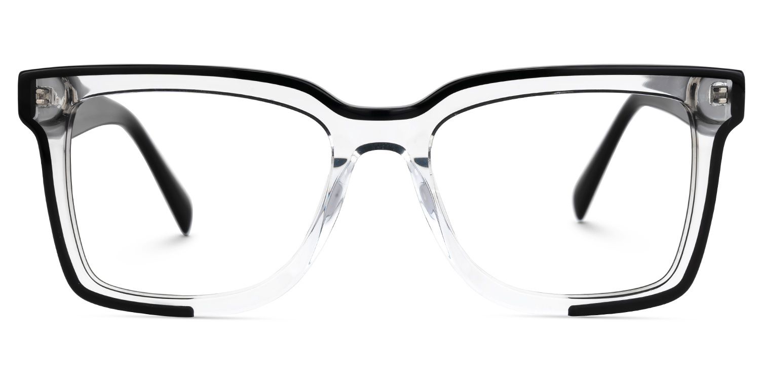 Derecho - Rectangle Crystal Eyeglasses | Vooglam Angle View