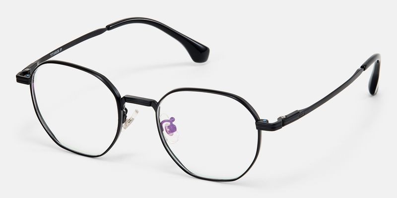 Grain - Geometric Black Eyeglasses