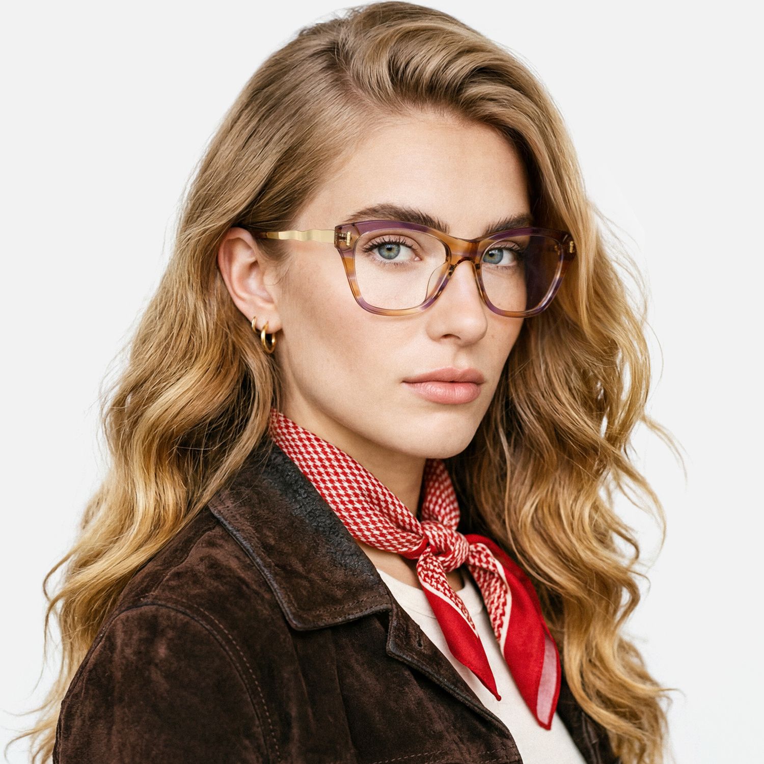 Explore the design story of Hype - Square Champagne Eyeglasses | Vooglam