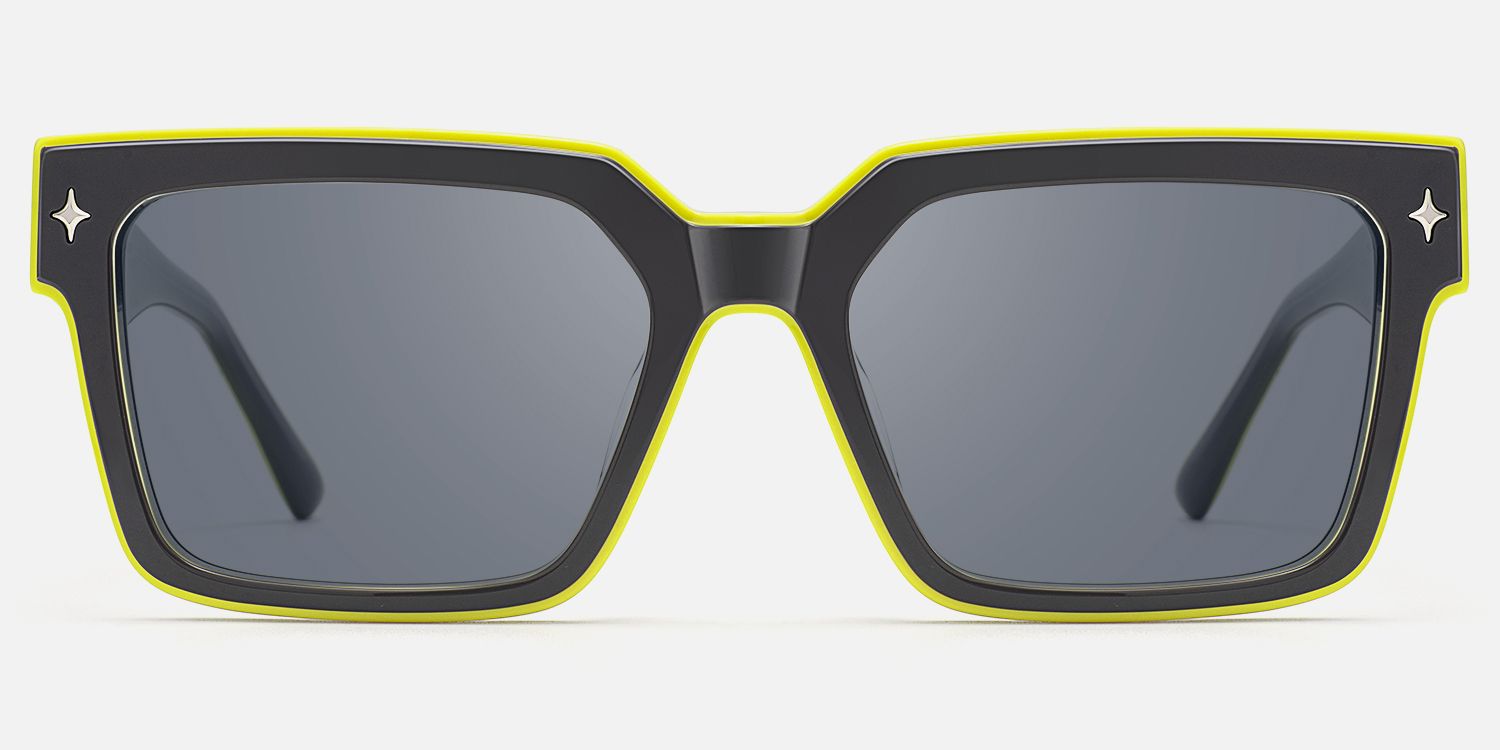 Havok - Rectangle Gray Sunglasses | Vooglam Angle View