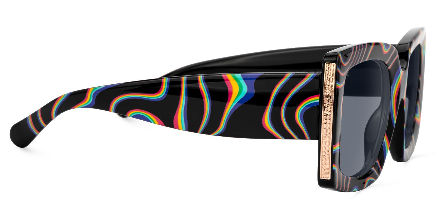 Borislav - Rectangle Multicolor Sunglasses | Vooglam 4