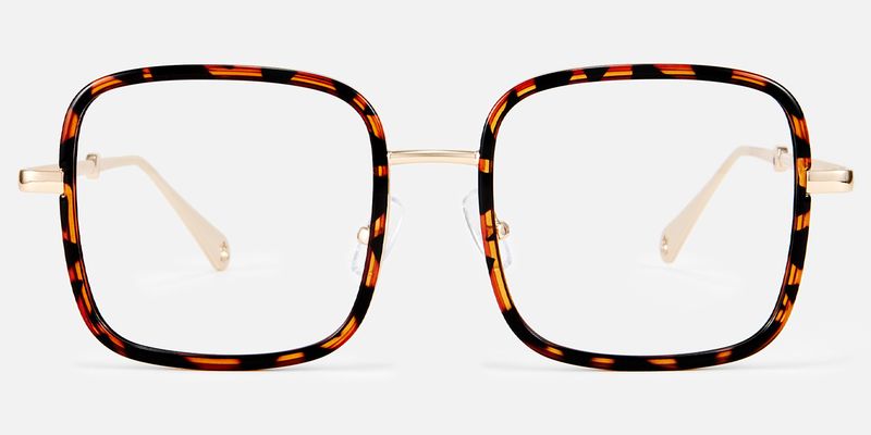 Jace - Retro Tortoise Shell Glasses Gold Temples