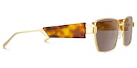 Rogue - Rectangle Gold Sunglasses - 4
