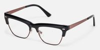 Gabriella - Cat Eye Black Eyeglasses | Vooglam Front View