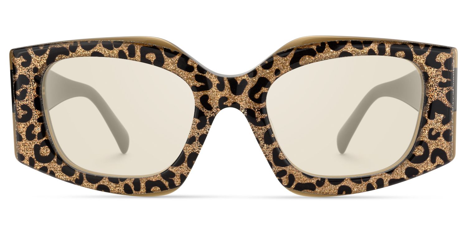 Tahlia - Glitter Leopard Print Sunglasses | Vooglam Product Details 1