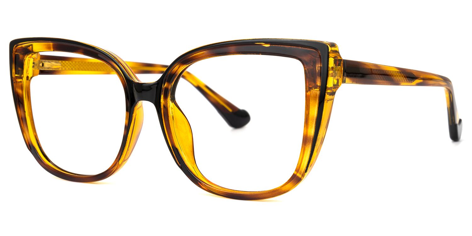 Darena - Cat Eye Tortoise Eyeglasses by Vooglam - Front View