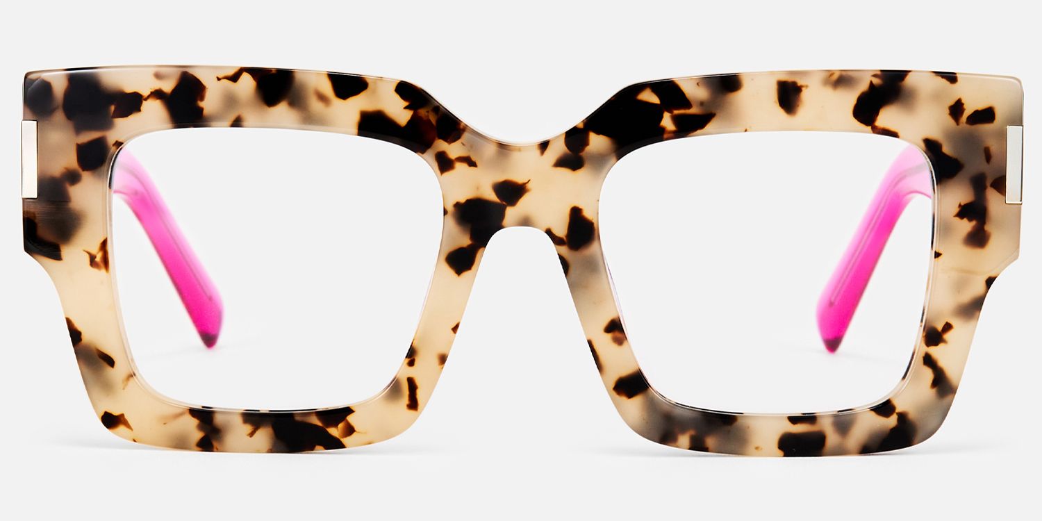 Vaeda - Unique Two Tone Bold Tortoise Glasses | Vooglam Angle View