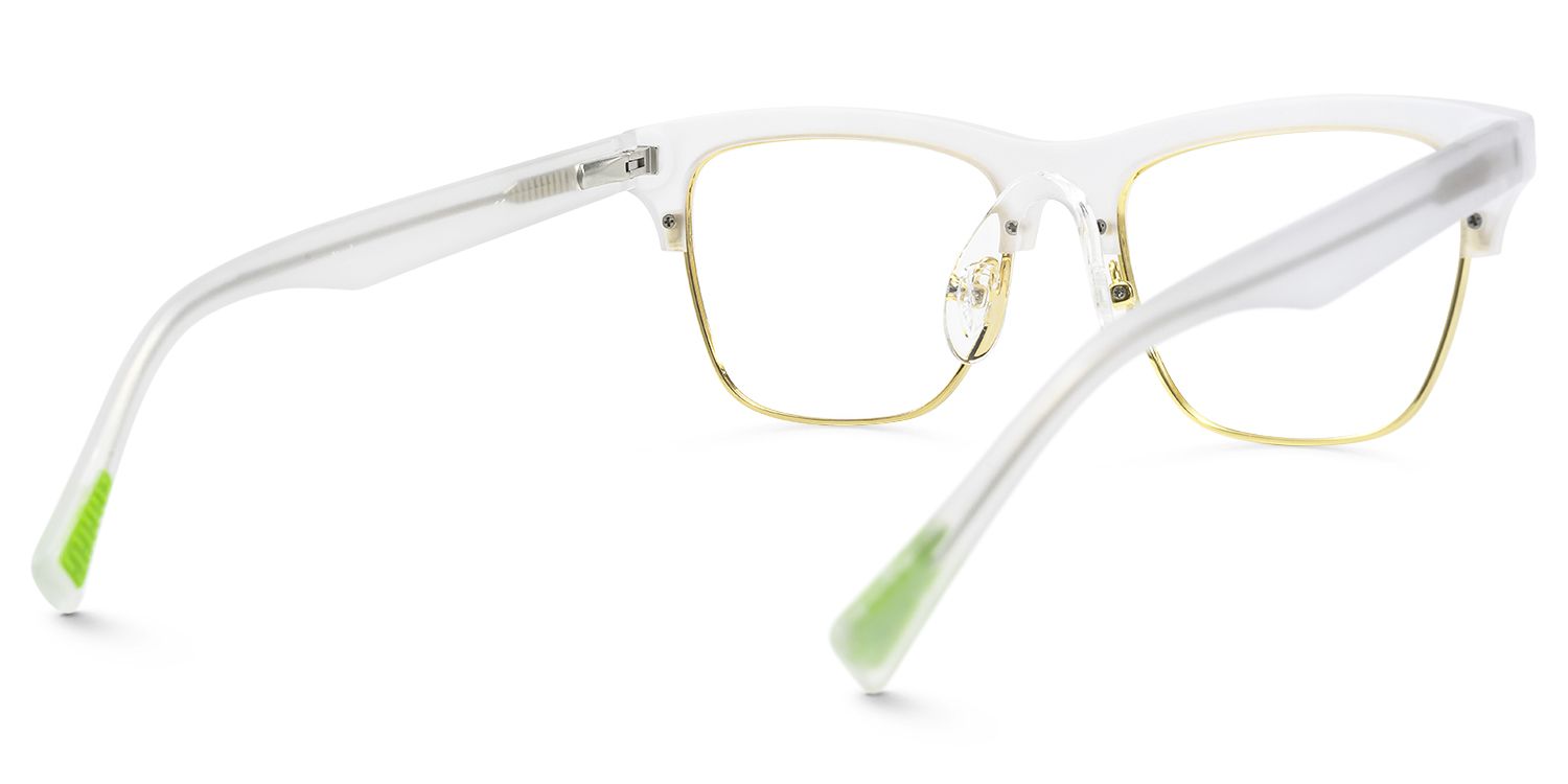 Polka - Square Crystal Eyeglasses | Vooglam Side View