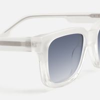 Strobe - Rectangle Transparent Sunglasses | Vooglam Design Details