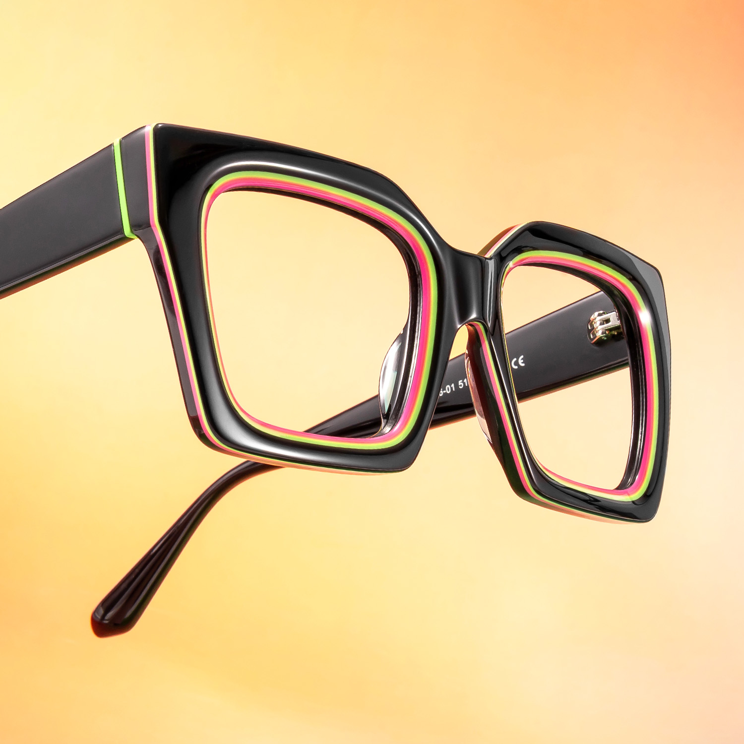 Trance - Square Black Eyeglasses - 3