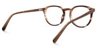 Hamida - Round Brown Eyeglasses | Vooglam Side View