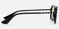 Marfa - Black Acetate Yellow Sunglasses | Vooglam Side View