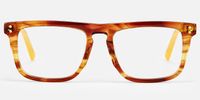 Charlotte - Rectangle Brown Eyeglasses | Vooglam Angle View