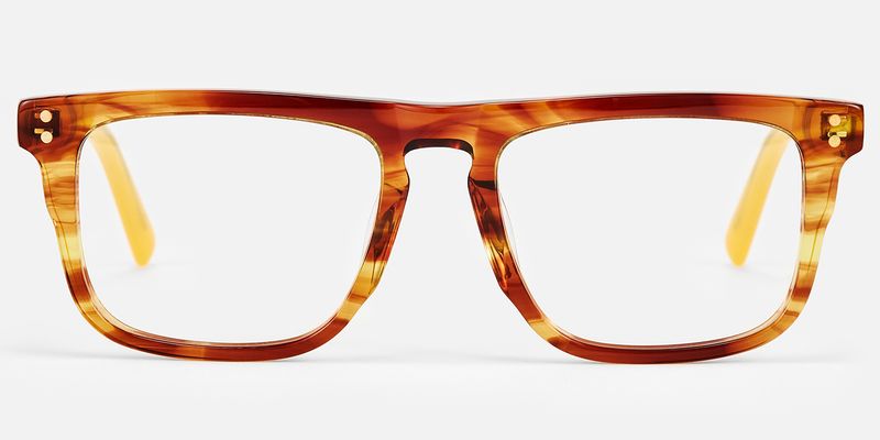 Charlotte - Rectangle Brown Eyeglasses