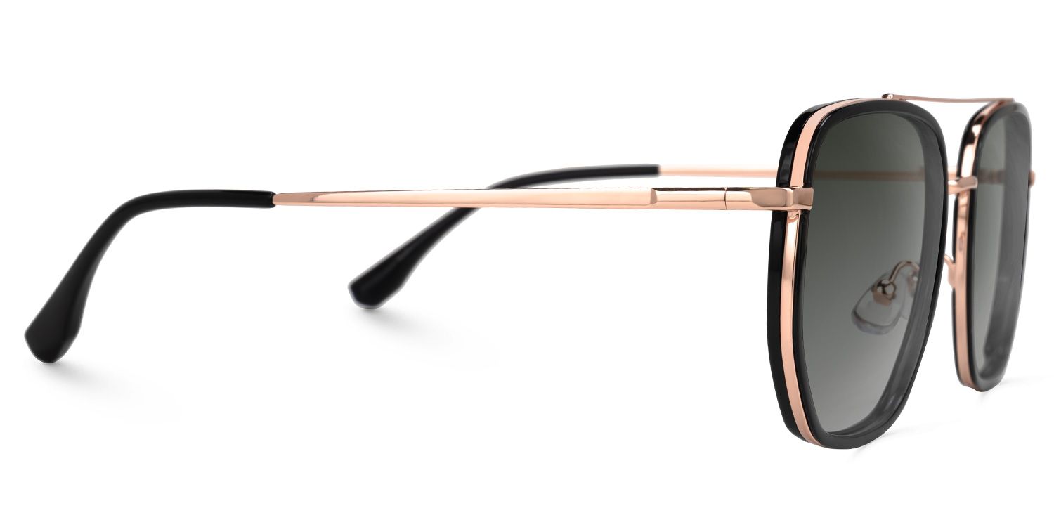 Eiko - Aviator Black Sunglasses | Vooglam 4