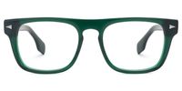 Eliseo - Rectangle Green Eyeglasses | Vooglam Angle View