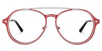 Ellasyn - Aviator Red Eyeglasses | Vooglam Angle View