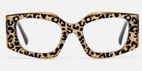 Tahlia - Geometric Tortoise Eyeglasses | Vooglam Angle View