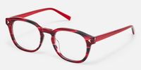 Laksha - Round Red Eyeglasses | Vooglam Front View