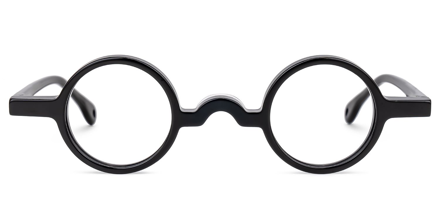 Desirie - Round Black Eyeglasses | Vooglam Angle View