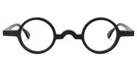 Desirie - Round Black Eyeglasses | Vooglam Angle View