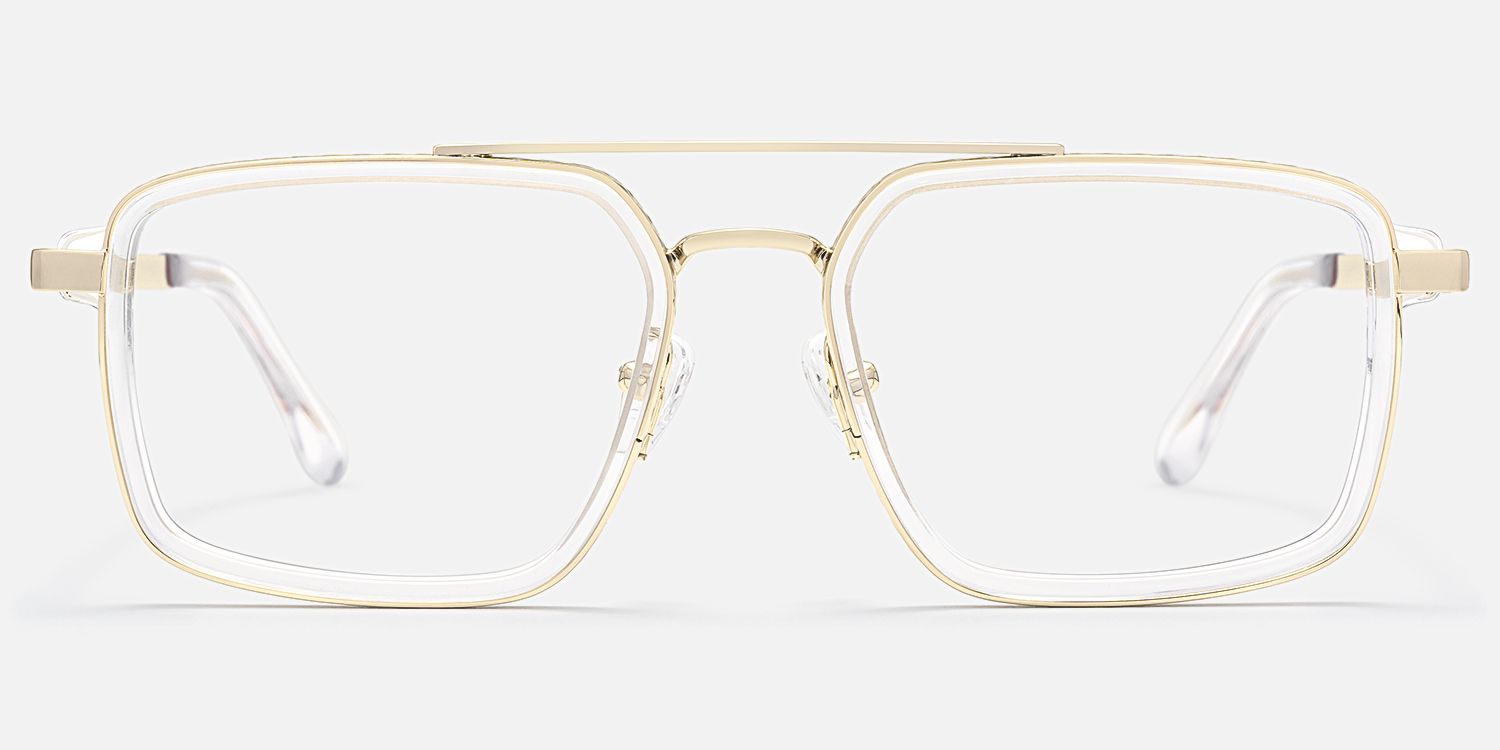Navigator - Aviator Transparent Eyeglasses | Vooglam Angle View