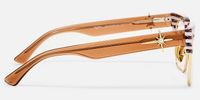 Nathifa - Browline Pattern Eyeglasses | Vooglam Side View