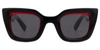 Delarosa - Cat Eye Red Sunglasses | Vooglam Angle View