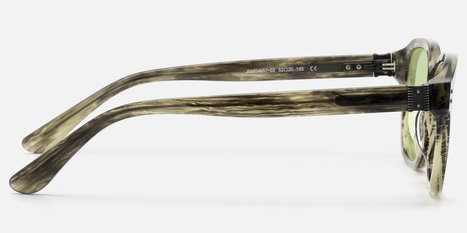 Rainier - Green Tint Earth Tone Marble Shades | Vooglam Side View