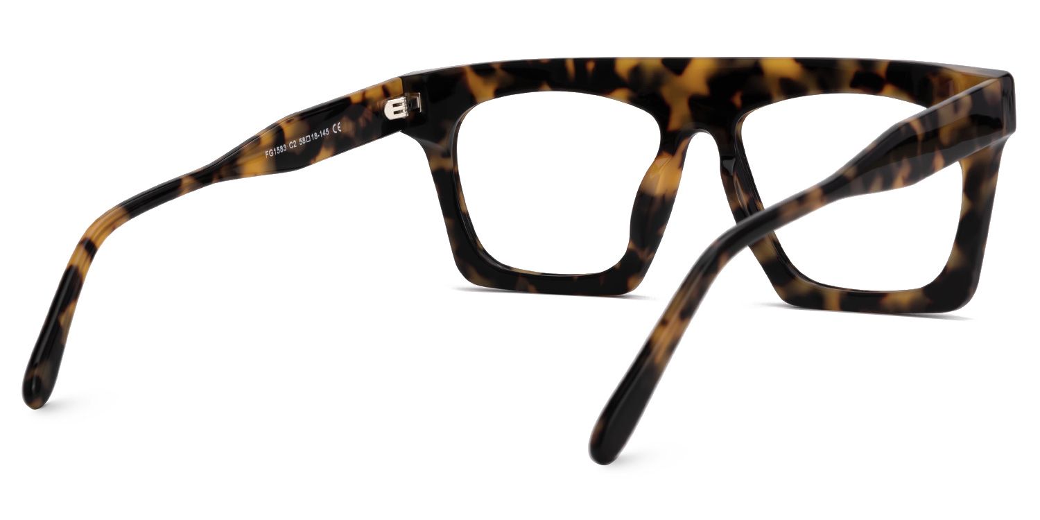 Fausta - Aviator Tortoise Eyeglasses | Vooglam Side View