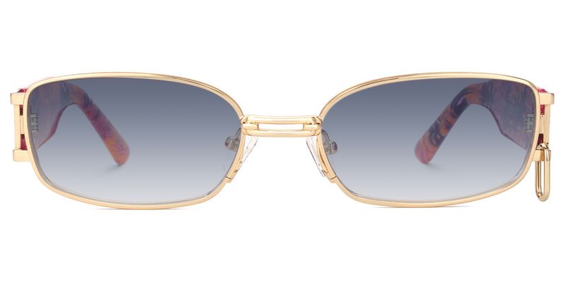 Gagenia - Rectangle Gold Sunglasses