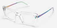 Nebula - Rectangle Transparent Eyeglasses | Vooglam Front View