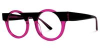 Egon - Round Black/Pink Eyeglasses | Vooglam Front View