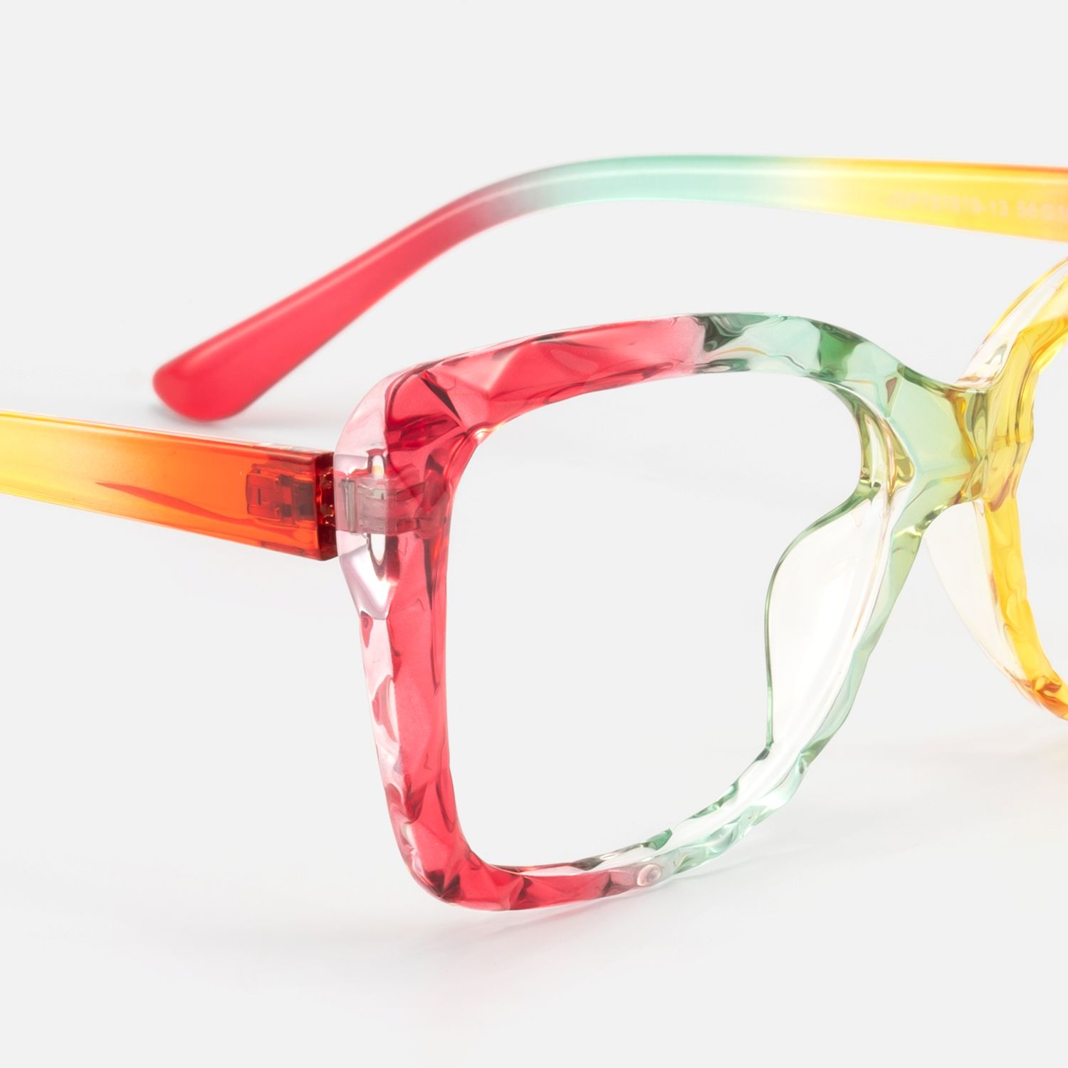 Letitia - Rectangle Multicolor Eyeglasses | Vooglam Design Details