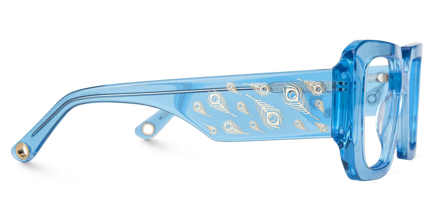 Ellery - Rectangle Blue Eyeglasses | Vooglam 4