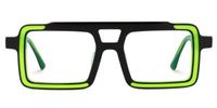 Elkanah - Aviator Green/Black Eyeglasses | Vooglam Angle View