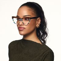 Dalila - Cat Eye Multicolor Eyeglasses | Vooglam On Model 2
